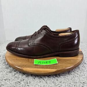 Allen Edmonds 6th Avenue Brown Leather Cap Toe Brogue Oxford Mens 10 D 2026
